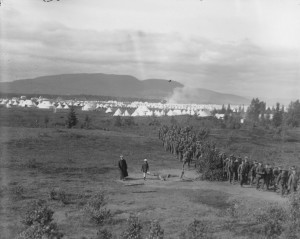 Le camp de Valcartier. Source : Musée McCord