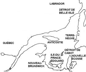 Carte du fleuve Saint-Laurent