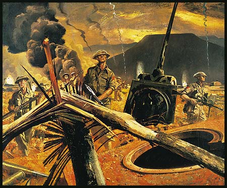 La ligne Hitler, par Charles Comfort. Huile sur toile 101,6 x 121,7 cm Peint en 1944 Collection d'art militaire Beaverbrook Musée canadien de la guerre 19710261-2203