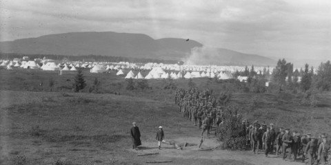 Le camp de Valcartier. Source : Musée McCord